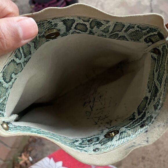 DRAGANA LEATHER DESIGN Handmade Crossbody BAG Snakeskin Print - Picture 6 of 7